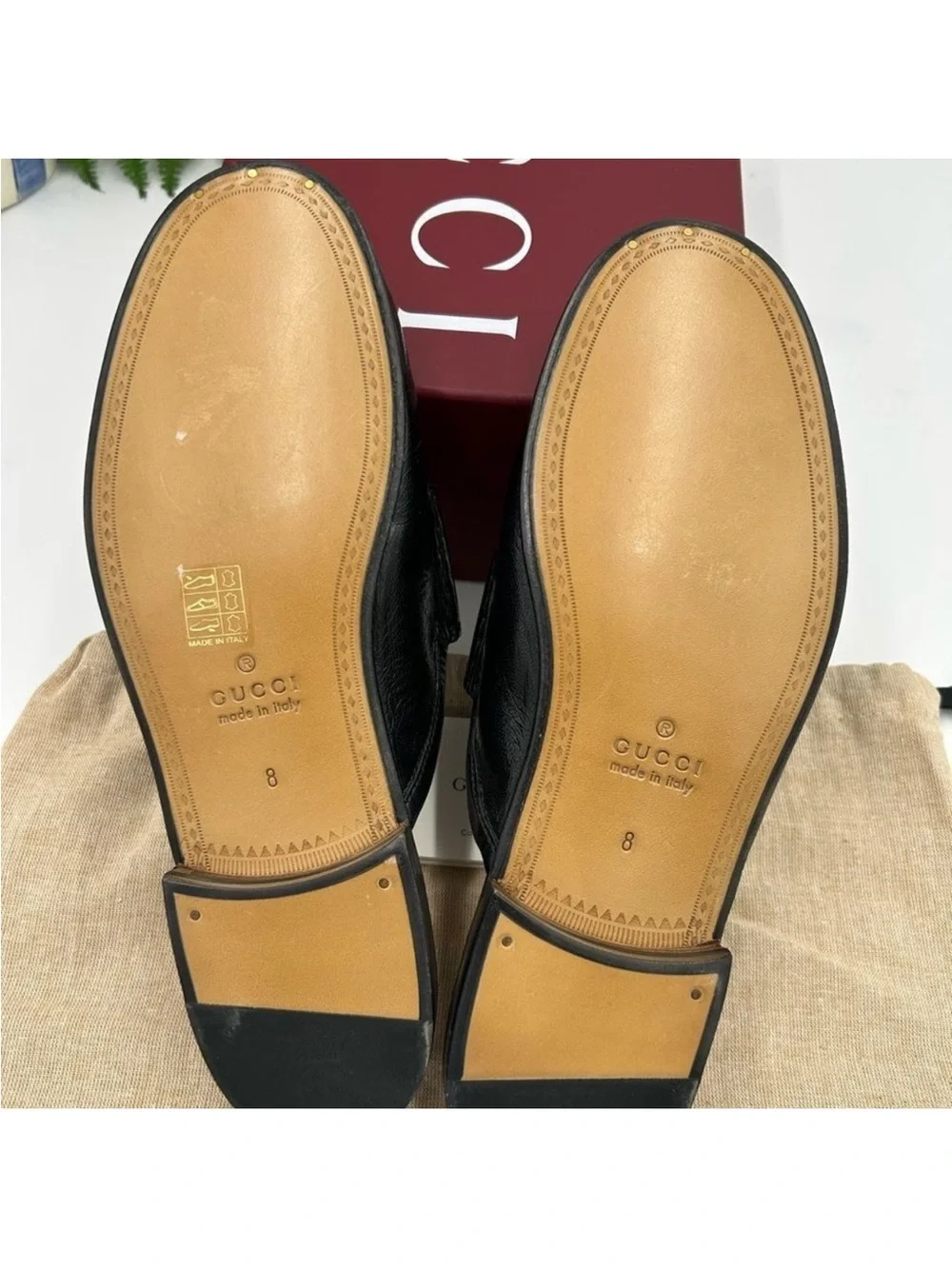 Men’s Gucci horse bit ROOS slip on loafer size 8, made in Italy